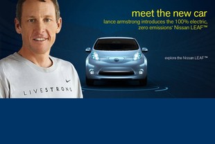Lance Armstrong v reklamě na Nissan Leaf