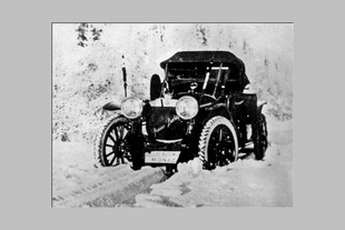 Nagel s vozem Russo-Balt při Rallye Monte Carlo 1912