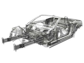 Jaguar F-TYPE - 3D vizualizace nosné struktury