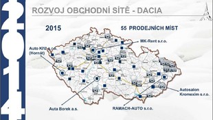 Plán rozvoje prodejní sítě značky Dacia v roce 2015