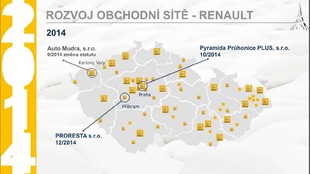 Rozvoj prodejní sítě značky Renault v roce 2014