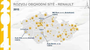 Plán rozvoje prodejní sítě značky Renault v roce 2015