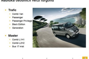 Osobní verze modelů Trafic a Master