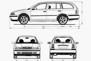 Škoda Octavia - rozměry verze Combi