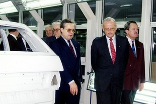 Spolkový prezident Roman Herzog v Mladé Boleslavi roku 1992