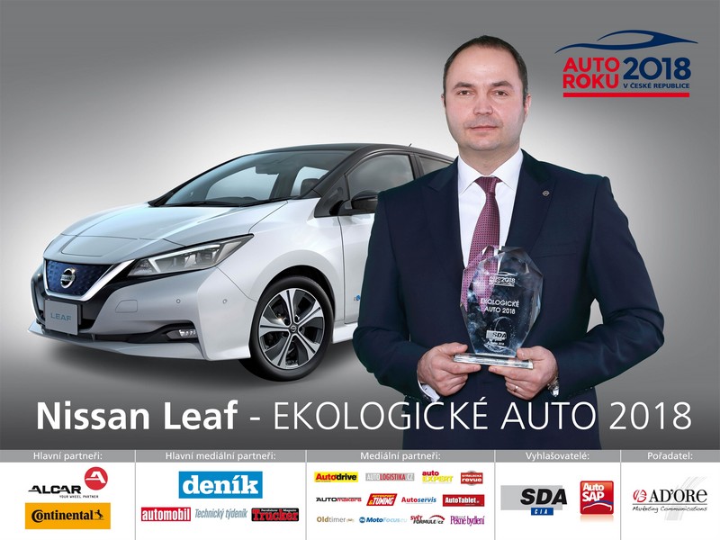 Nissan Leaf získal titul Ekologické auto roku 2018 v ČR