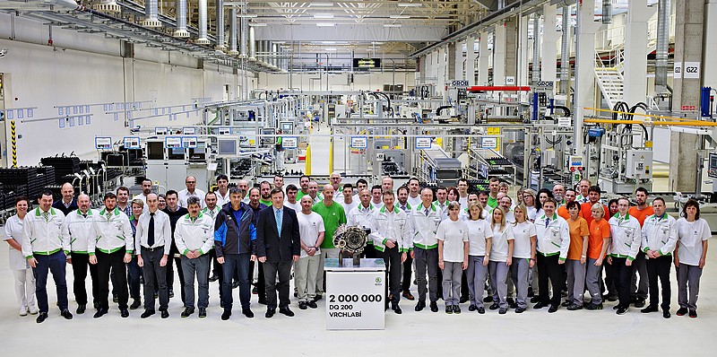 Škoda Auto vyrobila dvoumiliontou převodovku DQ 200