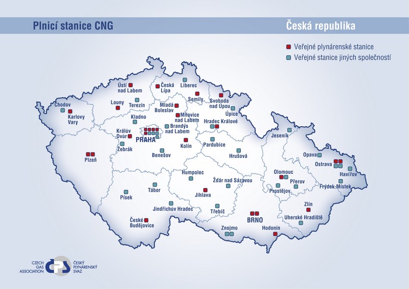 10 nejnovějších CNG plnicích stanic