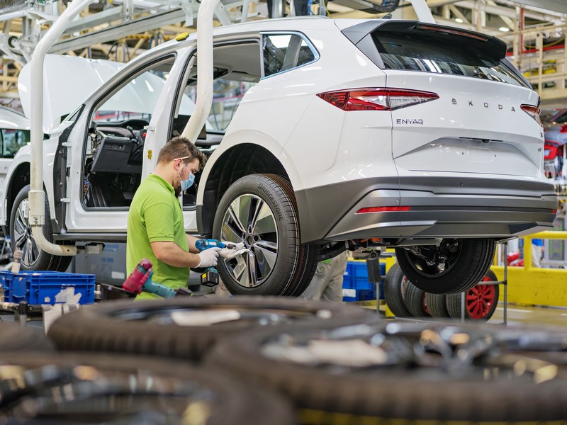 Škoda Auto obnovila výrobu modelu Enyaq iV