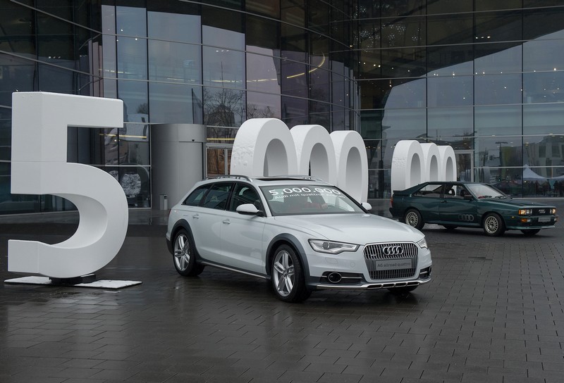Pět milionů vozů Audi quattro
