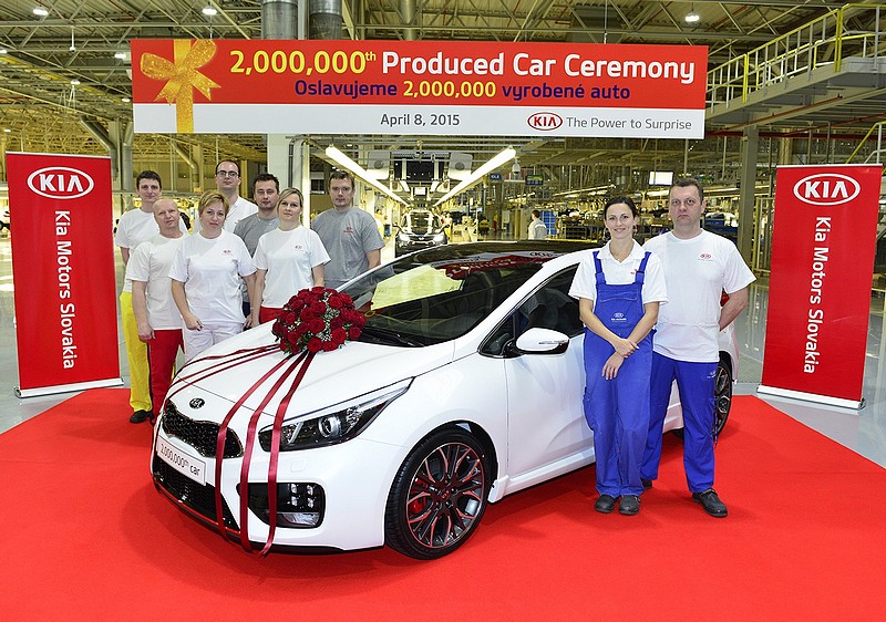 Kia Motors Slovakia vyrobila dvoumiliontý automobil