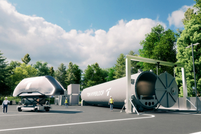 Jeden z testovacích prototypů Hyperloopu
