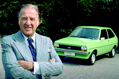 Henry Ford II a Ford Fiesta v roce 1976