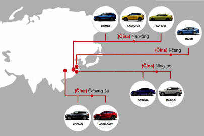 Výroba vozů Škoda v Číně