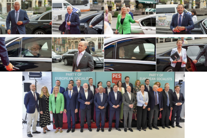 Europoslanci skupiny Socialistů a Demokratů se v luxusních limuzínách sjíždějí, aby prosadili tvrdá omezení spalovacích motorů