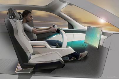 Yangfeng EVI interior concept in drive mode