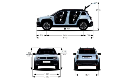 Renault 4 E-Tech elektrický rozměry