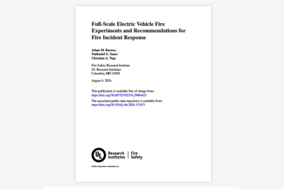 UL Research Institutes EV fire report