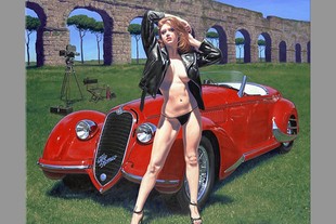 Greg Hildebrandt - La Dolce Vita ((Alfa Romeo 8C 2900B)