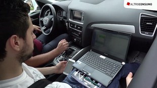 Audi Q5 při měření v reálném provozu