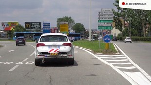 Audi Q5 při měření v reálném provozu