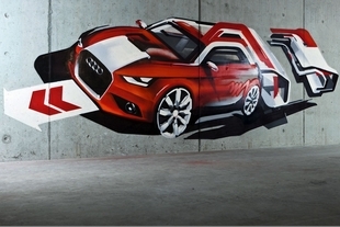 Audi A1 v graffiti