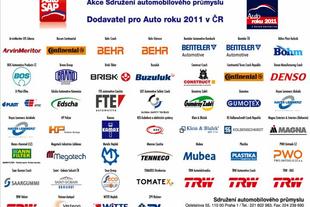 Firmy přihlášené do soutěže o Dodavatele pro Auto roku 2011