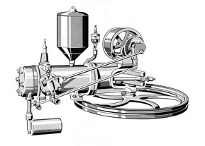 Benzův horizontální čtyřdobý jednoválec