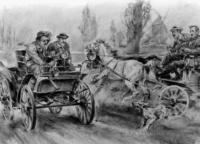 První automobilový závod Paříž-Rouen 1894: Émile Roger dojel na 14. místě ve voze Benz Vis-à-Vis