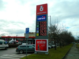 Čerpací stanice Benzina - nový vzhled