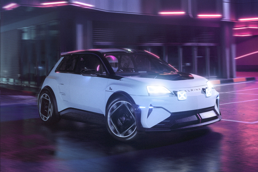 Třímístný elektrický hot hatch Alpine A290_β