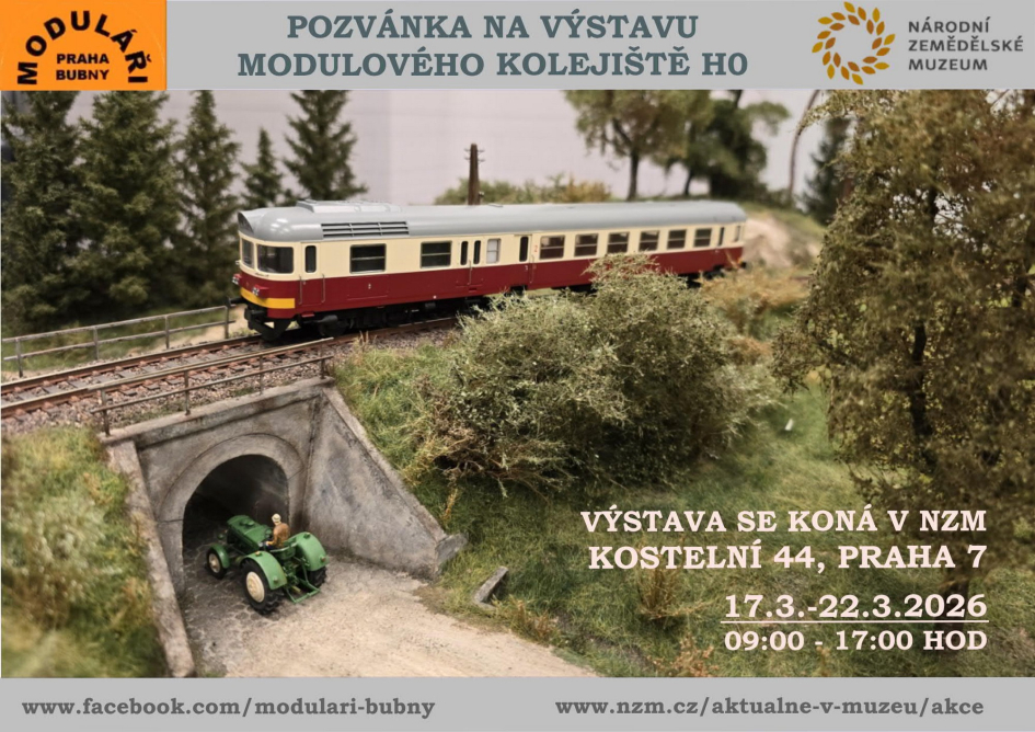Pozvánka na výstavu modulového kolejiště H0