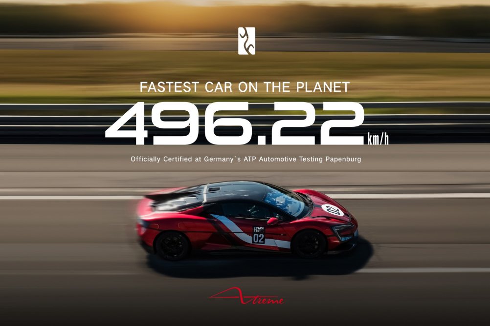 Yangwang U9 Xtreme dosáhl 496 km/h
