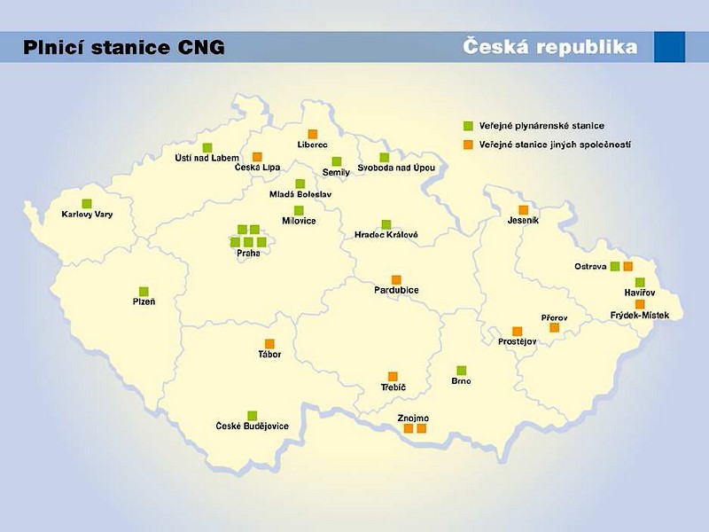 CNG dominuje mezi alternativními pohonnými hmotami