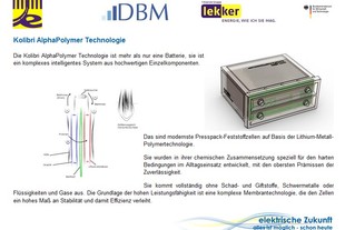 Takto jsou zázračné akumulátory popsány na stránkách DBM Energy
