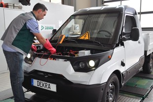 StreetScooter při testu elektrické bezpečnosti