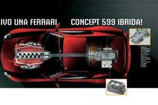 Schéma hybridního pohonu pro Ferrari 599