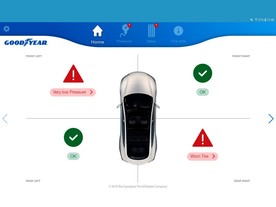 Goodyear Intelligent Tire_mobile app - Home screen