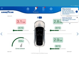 Goodyear Intelligent Tire_mobile app - Pressure screen