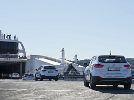 Hyundai ix35 Fuel Cell na trase Bergen-Bolzano
