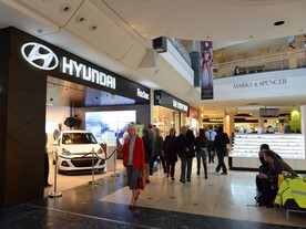 Hyundai Rockar v hypermarketu Bluewater