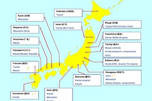 Výrobní závody japonských automobilek