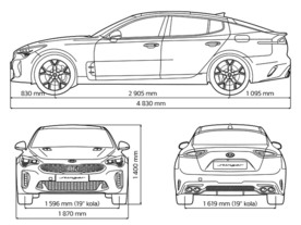 Kia Stinger - rozměryy