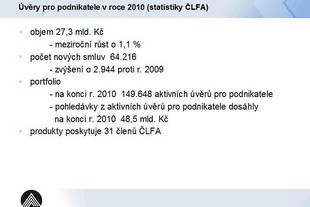 Výsledky ČLFA za rok 2010