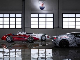 Maserati MC2 Prototyp Stirling Moss, vzadu 250/F a Eldorado