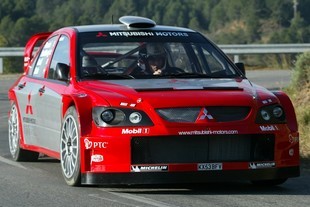 2004 Gigi Galli Lancer WRC04 test