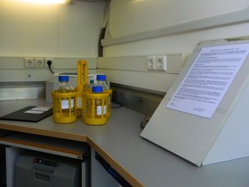 Vzroky připravené k analýze v mobilní laboratoři SGS Czech Republic 