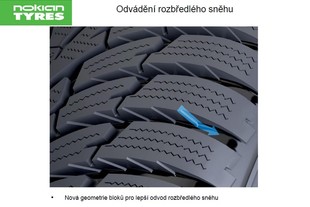 Nokian WR3 odvod sněhu