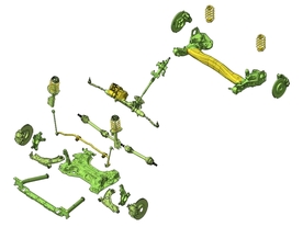 Opel Astra  - specifické prvky podvozku v paltformě  EMP2 V3 