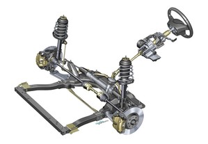 Opel Corsa E - přední náprava a řízení